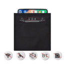 Rolled Edge Cell Phone Tablet RFID Privacy Protection Bag Car Key Signal Shielding Bag(Black)