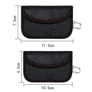 Carbon Fiber RFID Card Case Radiation-Proof Car Key Signal Shielding Bag 10.5 x 6.5cm