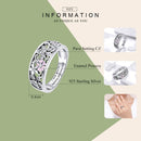 Fashion 925 Sterling Silver Daisy Flower Finger Rings for Women Wedding Engagement Jewelry, Ring Size:7