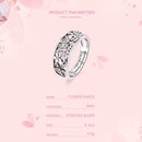 Fashion 925 Sterling Silver Daisy Flower Finger Rings for Women Wedding Engagement Jewelry, Ring Size:8