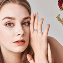 Fashion 925 Sterling Silver Daisy Flower Finger Rings for Women Wedding Engagement Jewelry, Ring Size:8