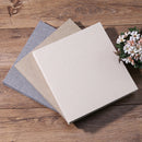 Simple Linen Self-adhesive Film Album Retro Family Large Capacity Handmade Creative Gifts(Gray White Page)