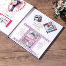 Simple Linen Self-adhesive Film Album Retro Family Large Capacity Handmade Creative Gifts(Gray Black Page)