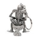 Car Key Rings Toilet Skulls Keychain Cool Purse Bag Decor Key Chain Rubber Mini Auto Keyfob Car Styling Interior Accessories