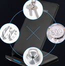 R2 10W Vertical Mobile Phone Wireless Charger Smart Fast Charge Charging Stand Desktop Stand(Black)