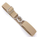 Candy-colored 8-Character Clasp Elastic Braided Belt for Children(Beige)
