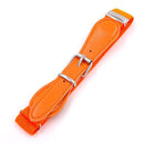 2 PCS Kids Polyester + PU Leather Square Pin Buckle Adjustable Elastic Belt, Length:65cm(Orange)