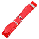 2 PCS Kids Polyester + PU Leather Square Pin Buckle Adjustable Elastic Belt, Length:65cm(Red)