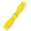 2 PCS Kids Polyester + PU Leather Square Pin Buckle Adjustable Elastic Belt, Length:65cm(Yellow)