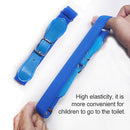 2 PCS Kids Polyester + PU Leather Square Pin Buckle Adjustable Elastic Belt, Length:65cm(Yellow)