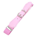 2 PCS Kids Polyester + PU Leather Square Pin Buckle Adjustable Elastic Belt, Length:65cm(Pink)