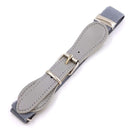 2 PCS Kids Polyester + PU Leather Square Pin Buckle Adjustable Elastic Belt, Length:65cm(Grey)