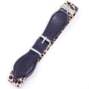 2 PCS Kids Polyester + PU Leather Square Pin Buckle Adjustable Elastic Belt, Length:65cm(Leopard)