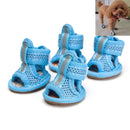Tendon Bottom Mesh Pet Anti-skid Sandals, Size:5: 5.5x6.5cm(Blue)
