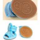 Tendon Bottom Mesh Pet Anti-skid Sandals, Size:5: 5.5x6.5cm(Blue)
