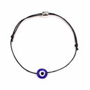 Lucky Evil Eye Bracelets For Women 6 Colors Handmade Braided Rope Lucky Jewelry Red Bracelet Female(Black)