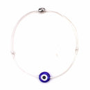 Lucky Evil Eye Bracelets For Women 6 Colors Handmade Braided Rope Lucky Jewelry Red Bracelet Female(White)