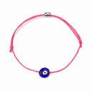 Lucky Evil Eye Bracelets For Women 6 Colors Handmade Braided Rope Lucky Jewelry Red Bracelet Female(White)
