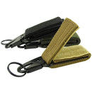 10PCS Outdoor Camping Carabiner Backpack Hooks Olecranon Molle Hook Survival Gear EDC Nylon Keychain Clasp(Black)