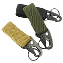 10PCS Outdoor Camping Carabiner Backpack Hooks Olecranon Molle Hook Survival Gear EDC Nylon Keychain Clasp(Black)