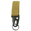 10PCS Outdoor Camping Carabiner Backpack Hooks Olecranon Molle Hook Survival Gear EDC Nylon Keychain Clasp(Khaki)