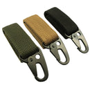 10PCS Outdoor Camping Carabiner Backpack Hooks Olecranon Molle Hook Survival Gear EDC Nylon Keychain Clasp(Khaki)