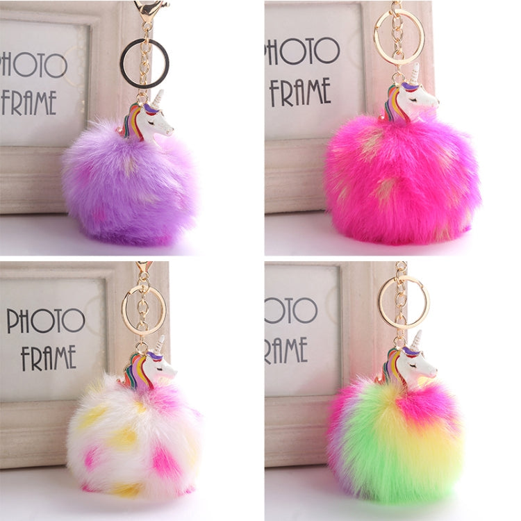 Anime Unicorn With Plush Toy With Keychain Unicorn Key Pendant(12)