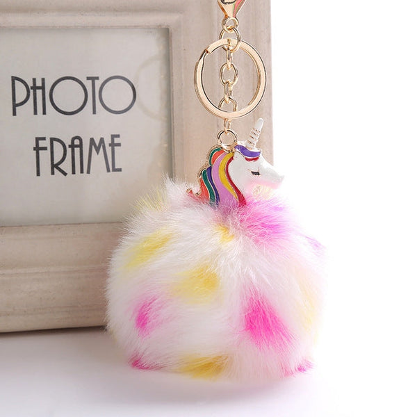 Anime Unicorn With Plush Toy With Keychain Unicorn Key Pendant(13)