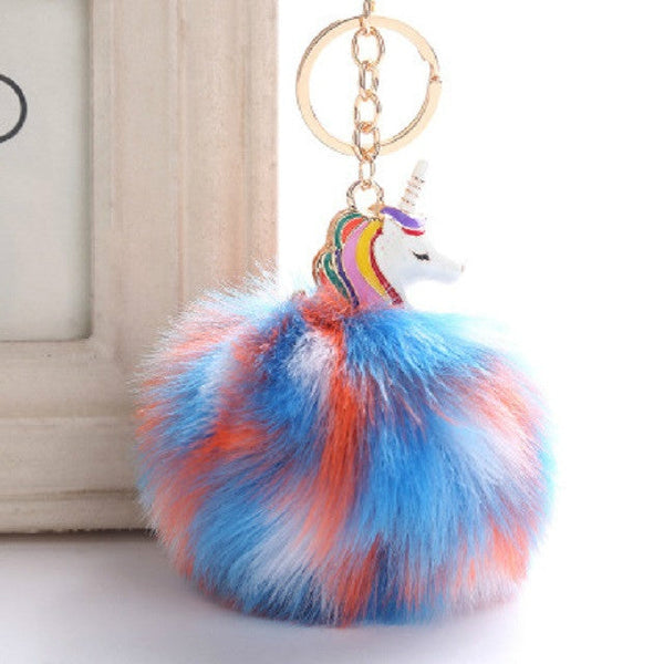 Anime Unicorn With Plush Toy With Keychain Unicorn Key Pendant(19)