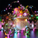 22m 200 LEDs Solar Powered Home Garden Copper Wire String Fairy Light Outdoor Christmas Party Decor Strip Lamp with 8 Modes(White Light)
