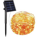22m 200 LEDs Solar Powered Home Garden Copper Wire String Fairy Light Outdoor Christmas Party Decor Strip Lamp with 8 Modes(Warm White)