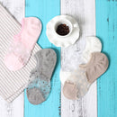 10 Pairs Women Cotton Comfortable Solid Dot Spring Summer Low Ankle Invisible Elastic Short Socks(Gray)