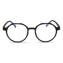 Fashion Eyeglasses Retro TR Frame Plain Glass Spectacles(Matte Black)