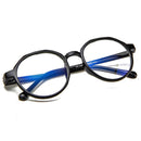 Fashion Eyeglasses Retro TR Frame Plain Glass Spectacles(Matte Black)