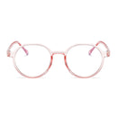 Fashion Eyeglasses Retro TR Frame Plain Glass Spectacles(Pink)