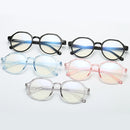 Fashion Eyeglasses Retro TR Frame Plain Glass Spectacles(Matte Black)