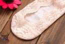 5 Pairs Summer women Silicon Lace Boat Socks Invisible Cotton Sole Non-slip Sock(white)
