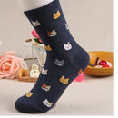 10 Pairs Animal Cartoon Cat Lovely for Women Cotton Socks(5)