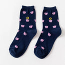 10 Pairs Animal Cartoon Cat Lovely for Women Cotton Socks(8)