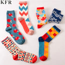 5 Pairs Funny Cute Happy Socks Womens Men Print Casual Harajuku Socks( Square)