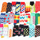 5 Pairs Funny Cute Happy Socks Womens Men Print Casual Harajuku Socks( Square)