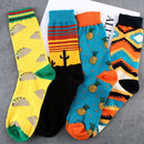 3 Pairs Art Abstraction Creative Pattern Original Sock Fruit Pineapple Fashion Women Funny Sock(1716C)