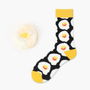 5 Pairs Fruit Food Socks Short Funny Cotton Socks(Omelette)