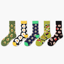 5 Pairs Fruit Food Socks Short Funny Cotton Socks(Sushi)