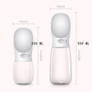 Portable Pet Dog Water Bottle Small Large Dog Travel Puppy Cat Drinking Water Bowl Outdoor Pet Water Dispenser Feeder Pet Supplies, Size:550 ml(White)
