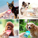 Portable Pet Dog Water Bottle Small Large Dog Travel Puppy Cat Drinking Water Bowl Outdoor Pet Water Dispenser Feeder Pet Supplies, Size:550 ml(White)