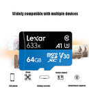 Lexar 633x 64GB High-speed Driving Recorder Dedicated Mobile Phone Memory Card DVR TF Card