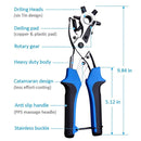 Multifunctional Belt Hole Puncher with 6 Holes Leather Hole Punch for Leather Belts Cards Paper Fabric(Blue)