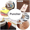 Multifunctional Belt Hole Puncher with 6 Holes Leather Hole Punch for Leather Belts Cards Paper Fabric(Blue)