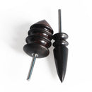 Leather Tool Edge Electric Polishing Slicker Flat Pointed Head Sandalwood Leathers Craft DIY Tools Tip Burnisher(Setï¼ˆwith S,Lï¼‰)